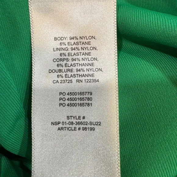 Babaton Aritzia Contour Green V Neck Sleeveless Romper Shorts Size S - Picture 6 of 6